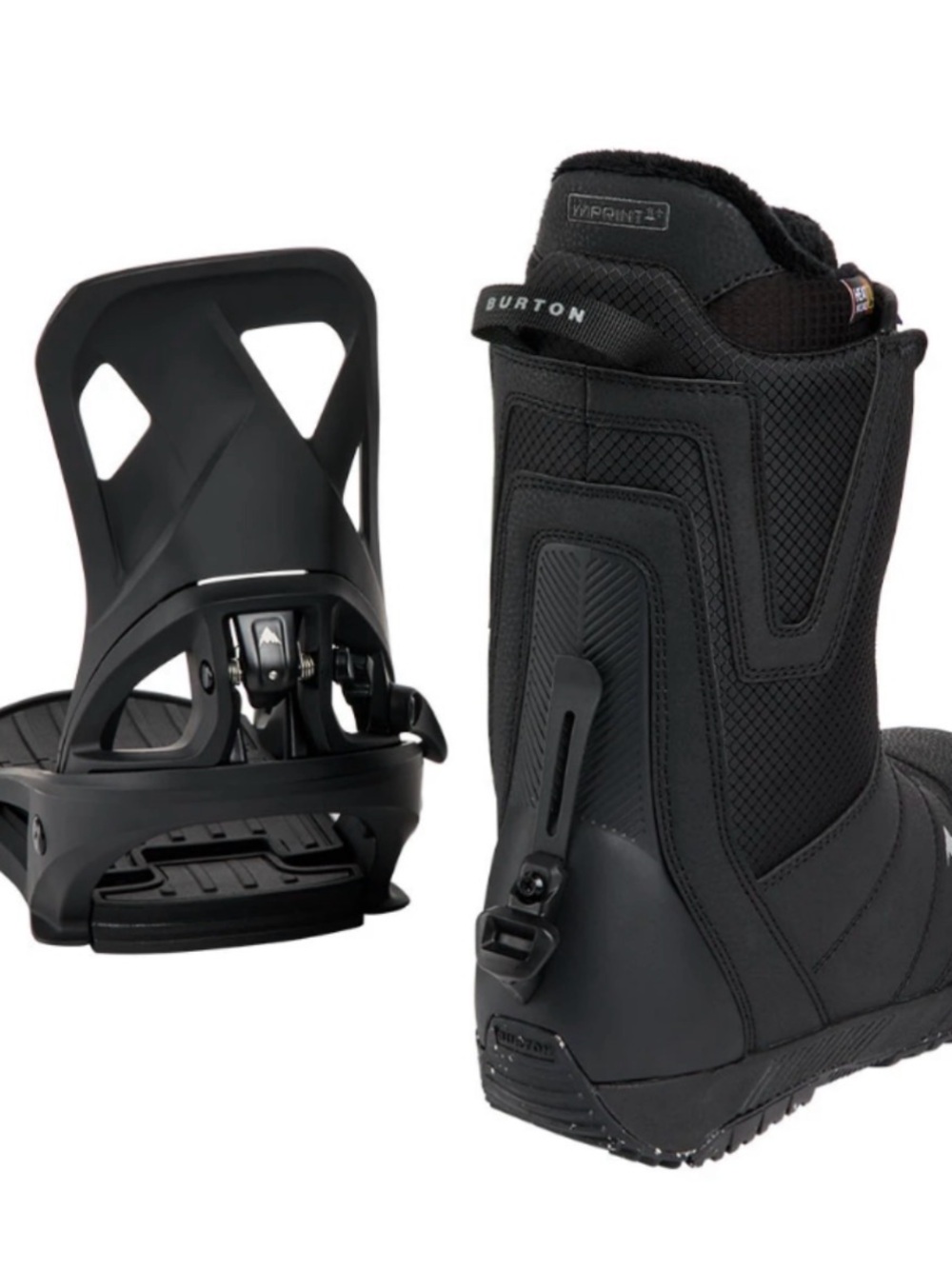 Burton Black Step On BOA Snowboard Bindings and Boots Set